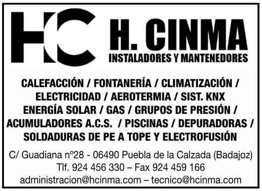 Instalador autorizado de aire acondicionado y calefacción en Extremadura HC H. Cinma, instaladores y mantenedores