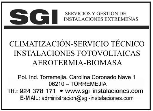 Instalador autorizado de aire acondicionado y calefacción en Extremadura SGI, servicio y gestión de instalaciones extremeñas