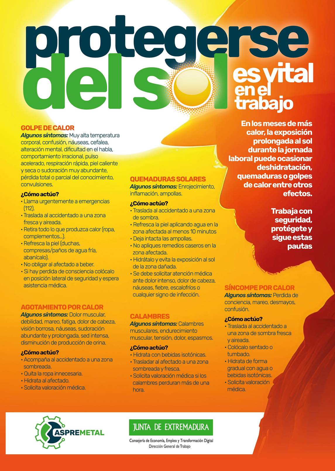 Protegerse del sol es vital en el trabajo 